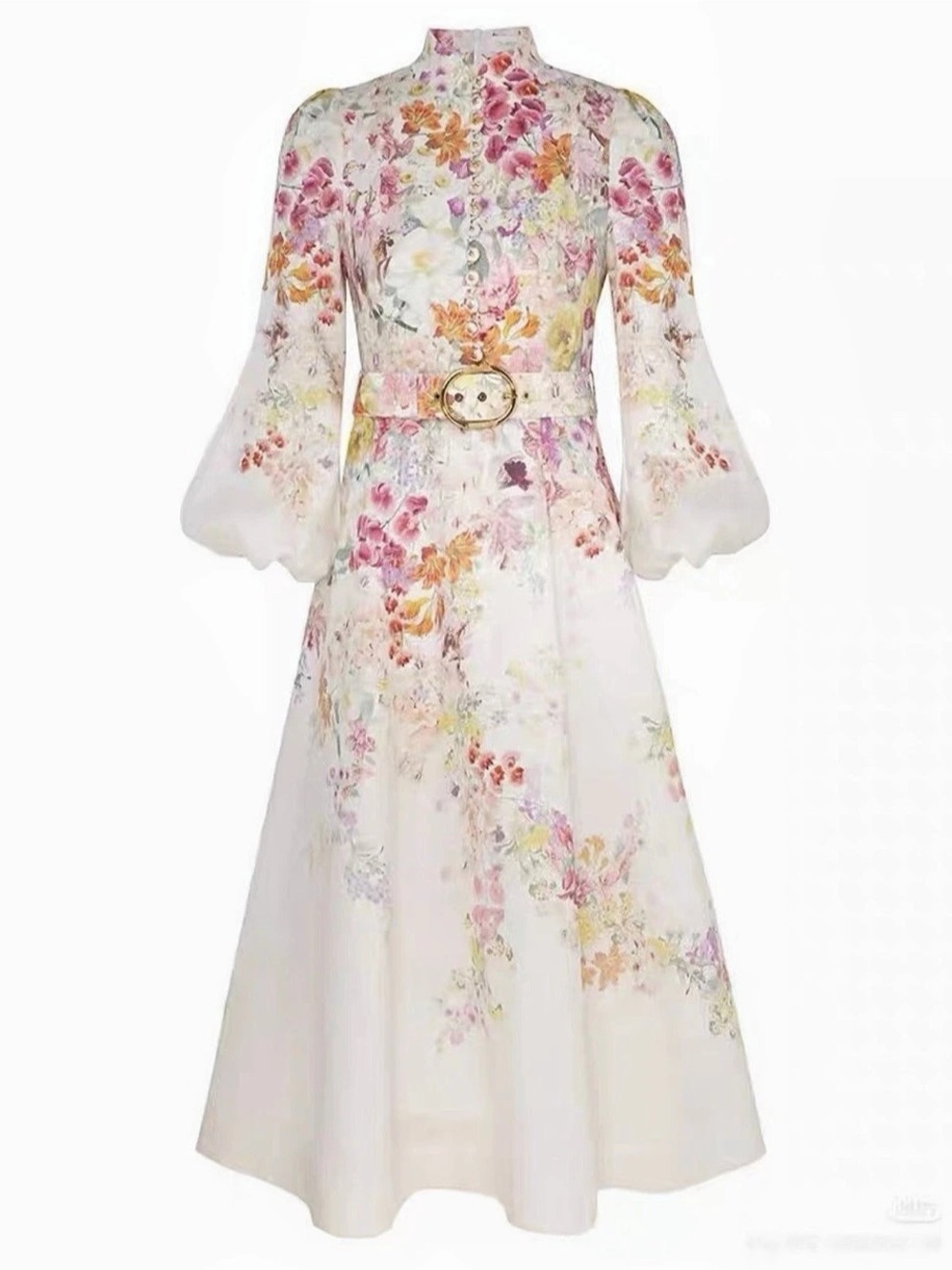 Zimmermann Concert Poppy Floral-print Midi Dress White & Pink Size 0